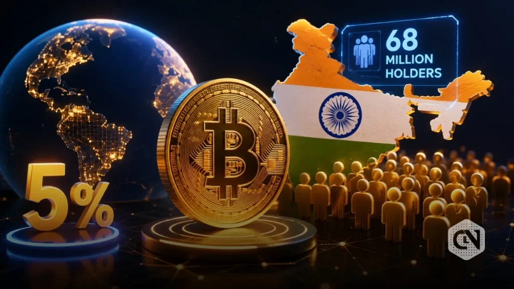 Bitcoin Ownership Hits 5% Globally as India Leads Holders